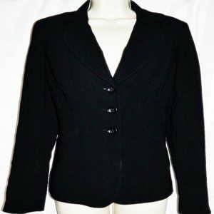 Ann Taylor Blazer Black Classic Lined Jacket sz 2